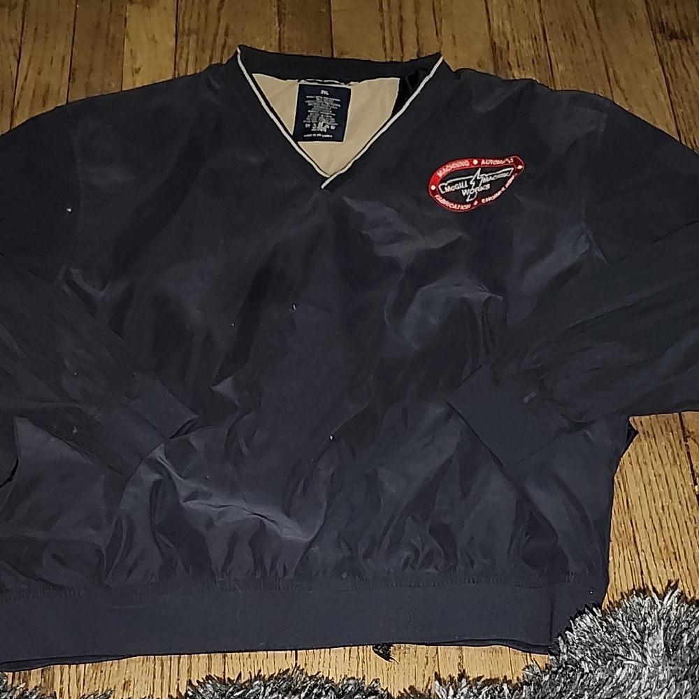 Men's Black  Windbreaker Pull Over
